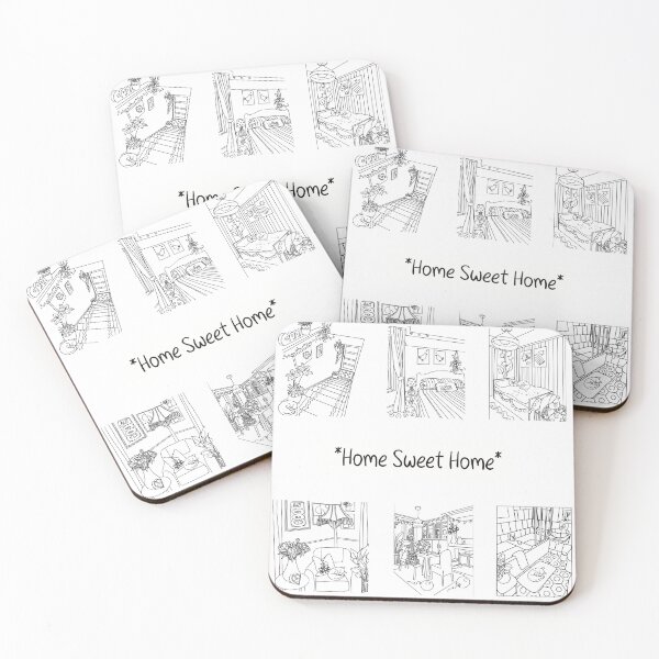 Item preview, Home sweet home sticker sheets designed and sold by Hephzibahlove.