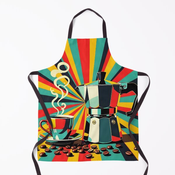 Item preview, Coffee Beans & Moka Pot – Retro Pop Art Coffee designed and sold by LSVart.