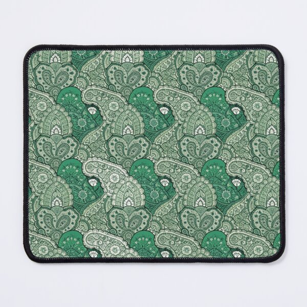 Item preview, Emerald Paisley Garden – Intricate Vintage Green Floral Pattern designed and sold by Mousy17.