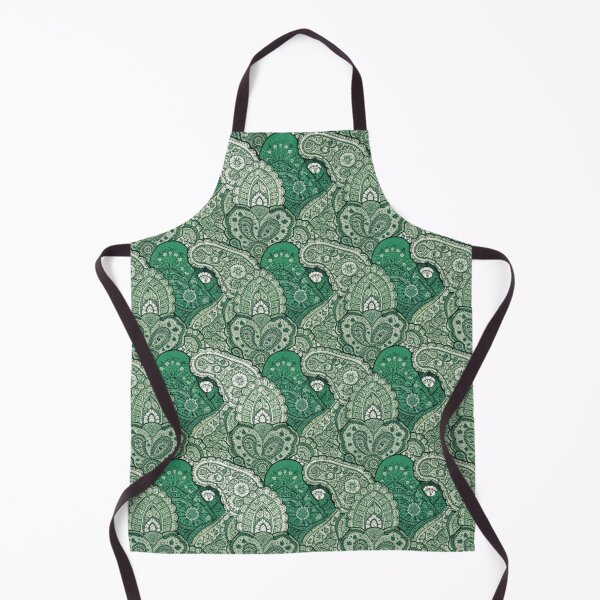 Item preview, Emerald Paisley Garden – Intricate Vintage Green Floral Pattern designed and sold by Mousy17.