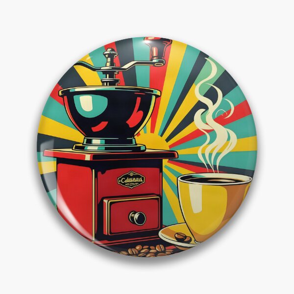 Item preview, Coffee Grinder Still Life – Retro Pop Art Kitchen Print designed and sold by LSVart.