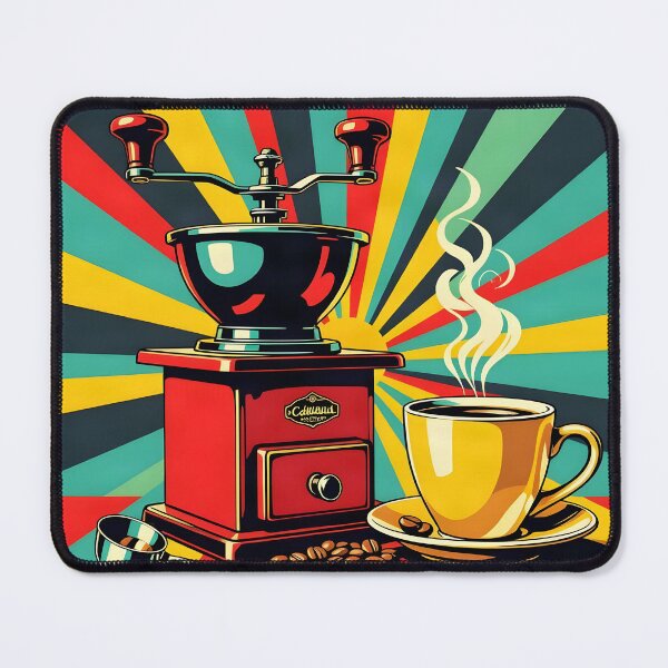 Item preview, Coffee Grinder Still Life – Retro Pop Art Kitchen Print designed and sold by LSVart.