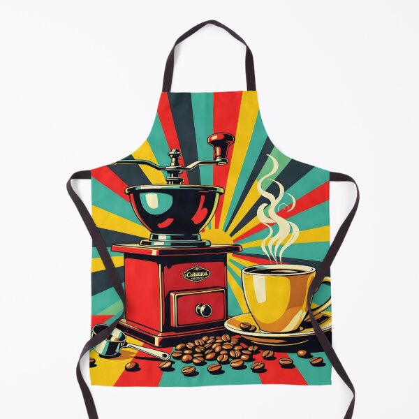 Item preview, Coffee Grinder Still Life – Retro Pop Art Kitchen Print designed and sold by LSVart.