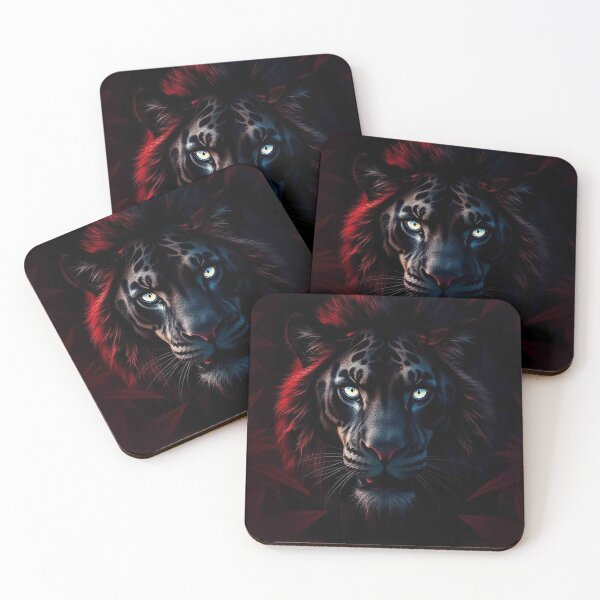 Item preview, Shadow Black Tiger – Mysterious Tiger with Glowing Blue Eyes designed and sold by MFMart.