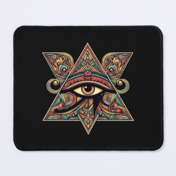 Item preview, Colorful Egyptian Eye Star | Ancient Egypt Symbol Art designed and sold by Zaru Art Studio.