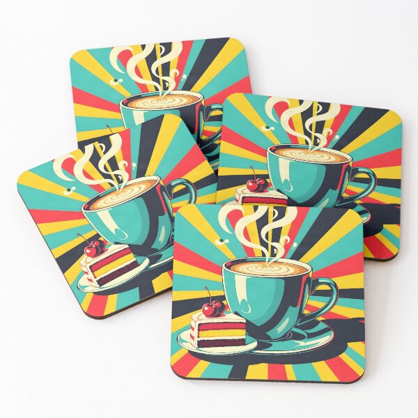 Item preview, Cappuccino Cake – Pop Art Coffee & Dessert Poster designed and sold by LSVart.