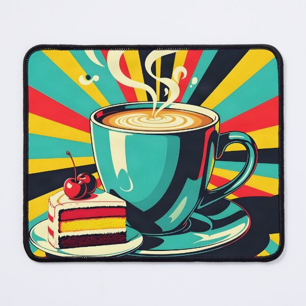 Item preview, Cappuccino Cake – Pop Art Coffee & Dessert Poster designed and sold by LSVart.