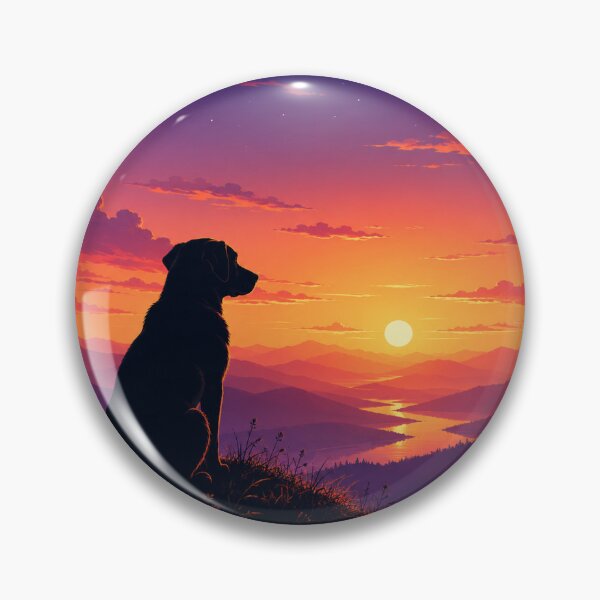 Item preview, Dog Sunset Silhouette Emotional Nostalgic Design designed and sold by A Light Worker.