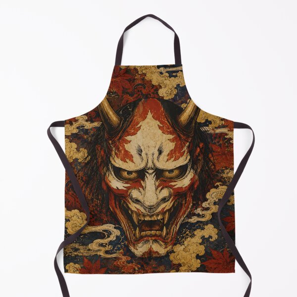Item preview, Ukiyo-e Hannya Mask & Red Maple — Japanese Woodblock Art designed and sold by JYUMARU.