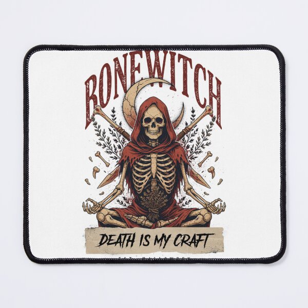 Item preview, Bonewitch T-Shirt | Death Is My Craft Skeleton Occult Halloween Graphic Tee v3 designed and sold by DarylWelsh2024.