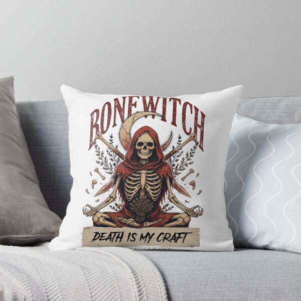 Item preview, Bonewitch T-Shirt | Death Is My Craft Skeleton Occult Halloween Graphic Tee v3 designed and sold by DarylWelsh2024.