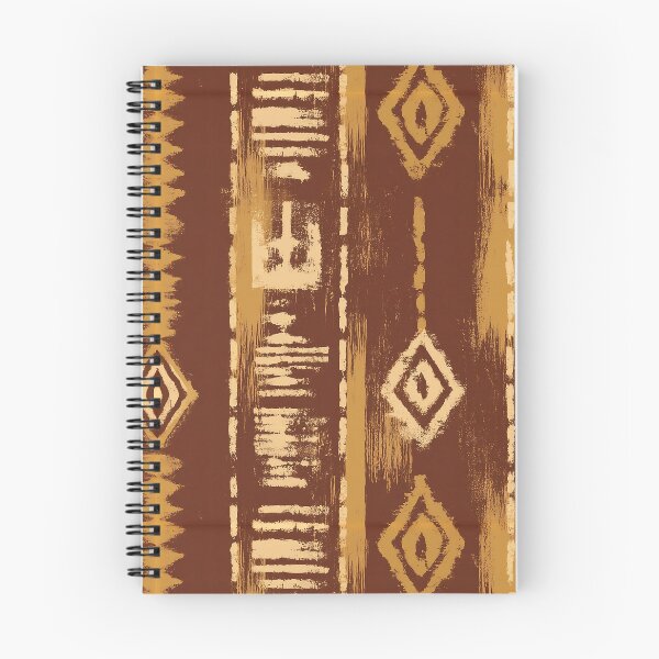 Item preview, Southwestern Kilim Pattern Rust Gold Aztec Ikat designed and sold by Nine Lives Studio.