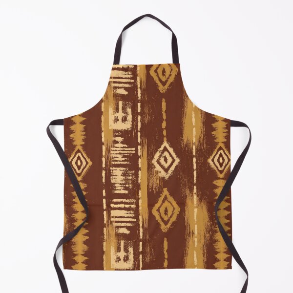 Item preview, Southwestern Kilim Pattern Rust Gold Aztec Ikat designed and sold by Nine Lives Studio.