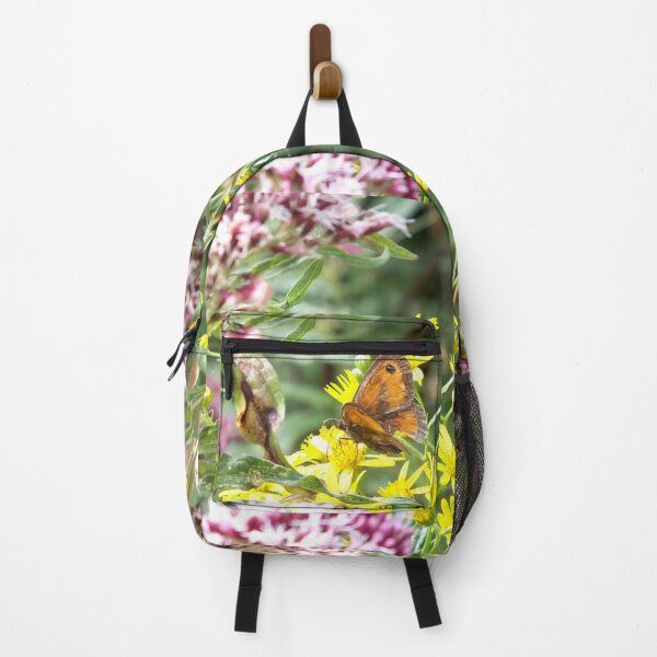 Item preview, Orange Gatekeeper Butterfly Wildflower Meadow designed and sold by pinkal.