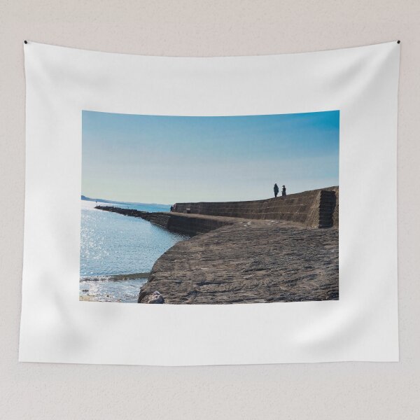 Item preview, Historic Cobb Harbour Wall Overlooking Lyme Bay at Lyme Regis Dorset designed and sold by Dorset Girl.