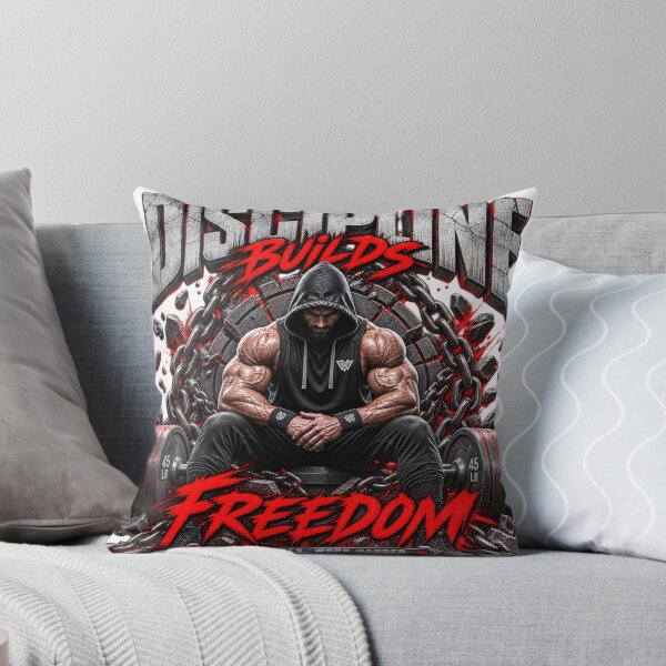Aperçu de l'œuvre Discipline Builds Freedom – Bodybuilding Gym Motivation Shirt créée et vendue par PrintFusion57.