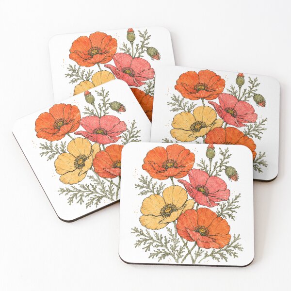 Item preview, Vintage Poppy Flowers Botanical Wildflower Art designed and sold by wecrea.
