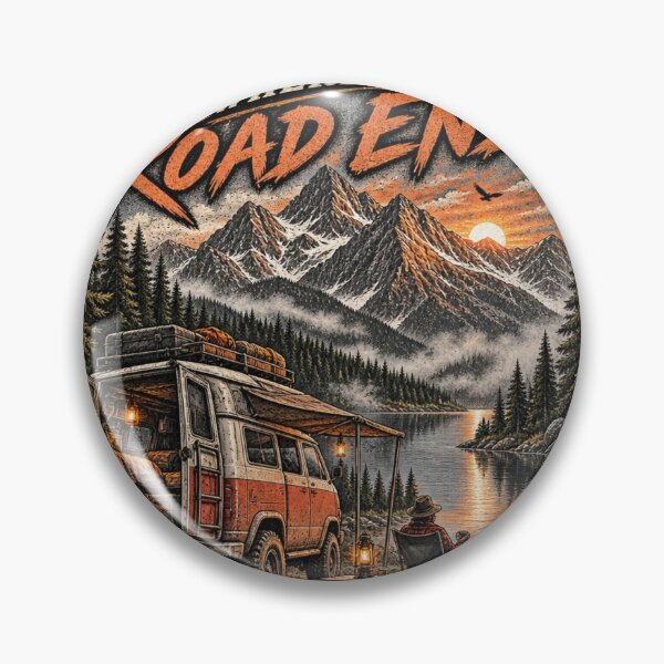 Item preview, CAMP WHERE THE ROAD ENDS designed and sold by KrungiT Design .