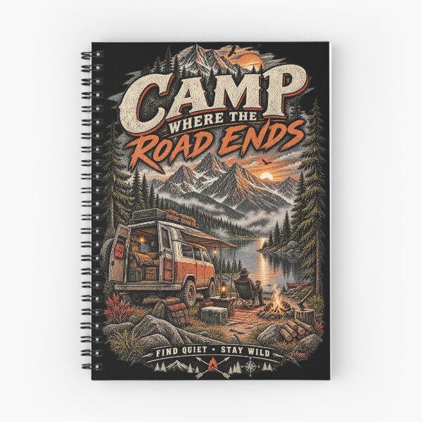 Item preview, CAMP WHERE THE ROAD ENDS designed and sold by KrungiT Design .