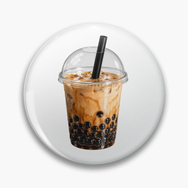 Item preview, 3D Bubble Tea Sticker Black Boba Pearls Clear Cup Kawaii Milk Tea Aesthetic Gift designed and sold by AstraDrip Studio.