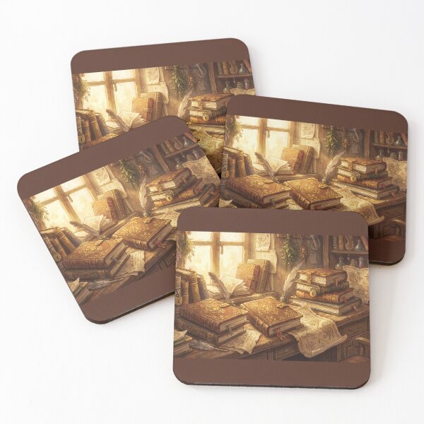 Item preview, Wizard's Study | Alchemist Desk with Spellbooks and Maps designed and sold by SebastianSpace.