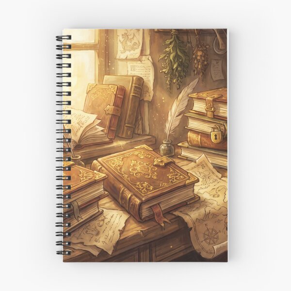 Item preview, Wizard's Study | Alchemist Desk with Spellbooks and Maps designed and sold by SebastianSpace.