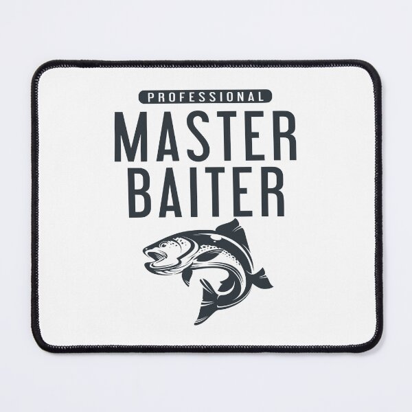 Item preview, Professional Master Baiter - Funny Fishing Pun designed and sold by Shopeon Designs.