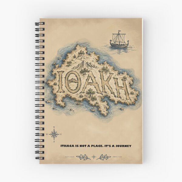 Item preview, Seek Your Ithaca | Vintage Greek Island Map | Odyssey Inspired Travel Design designed and sold by CreationbyNiki.