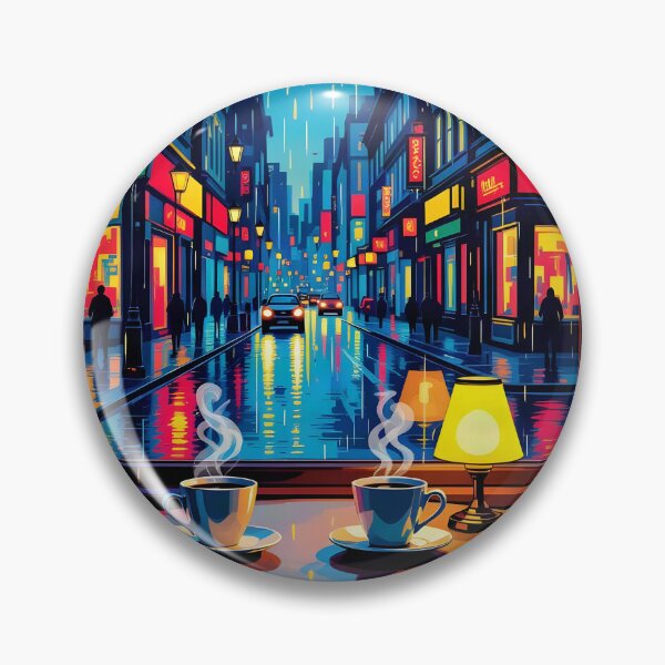Item preview, Rainy Café Window – Pop Art Poster designed and sold by LSVart.