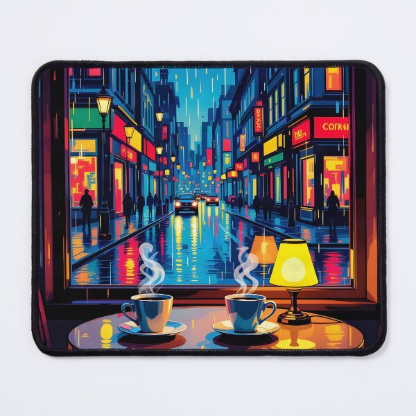 Item preview, Rainy Café Window – Pop Art Poster designed and sold by LSVart.