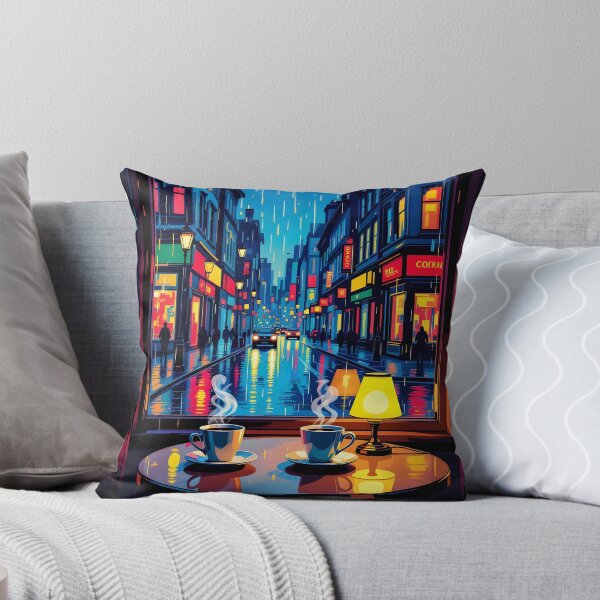 Item preview, Rainy Café Window – Pop Art Poster designed and sold by LSVart.