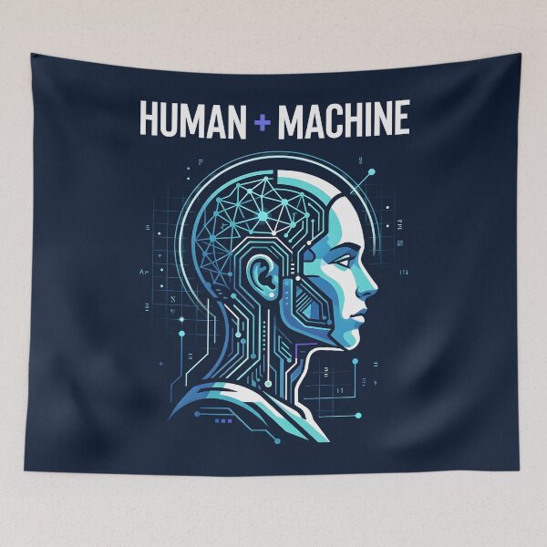 Item preview, Human Machine AI Cyberpunk Design designed and sold by hutofdesigns.