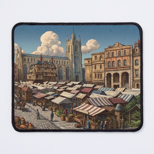 Item preview, Norwich Market Place Historic Norfolk Illustration designed and sold by ArtworkNorth.