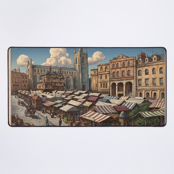 Item preview, Norwich Market Place Historic Norfolk Illustration designed and sold by ArtworkNorth.