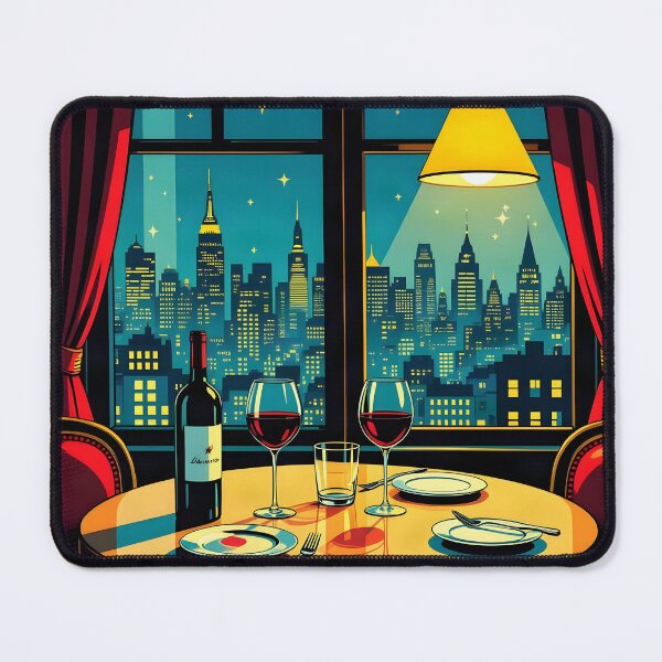 Item preview, Evening Bistro Table – Pop Art Poster designed and sold by LSVart.