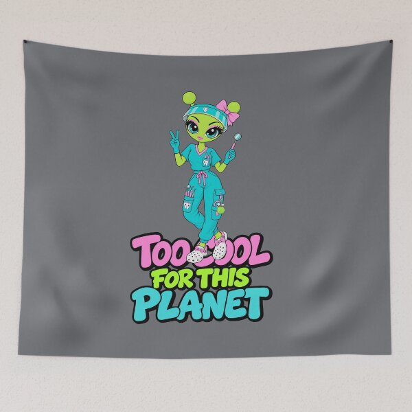 Item preview, Cute Alien Dentist – Cosmic Dental Girl designed and sold by Aimetoi.