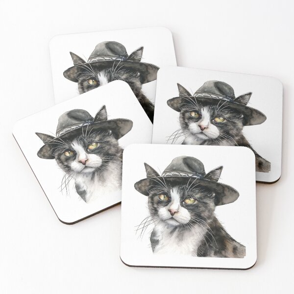 Item preview, Cat | Black & White Cat | Minimal Pet Aesthetic Art designed and sold by Mandayartstudio.