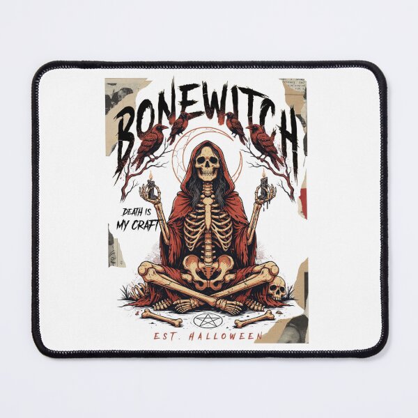 Item preview, Bonewitch T-Shirt | Death Is My Craft Skeleton Occult Halloween Graphic Tee v4 designed and sold by DarylWelsh2024.