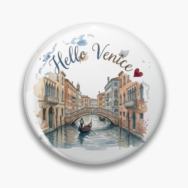 Artikelvorschau, Hallo Venedig – Aquarellillustration von Venedig entworfen und verkauft von SuperMama1973.