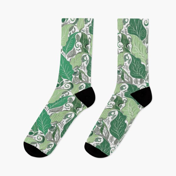 Item preview, Green Botanical Leaves – Elegant Nature Inspired Pattern designed and sold by Mousy17.