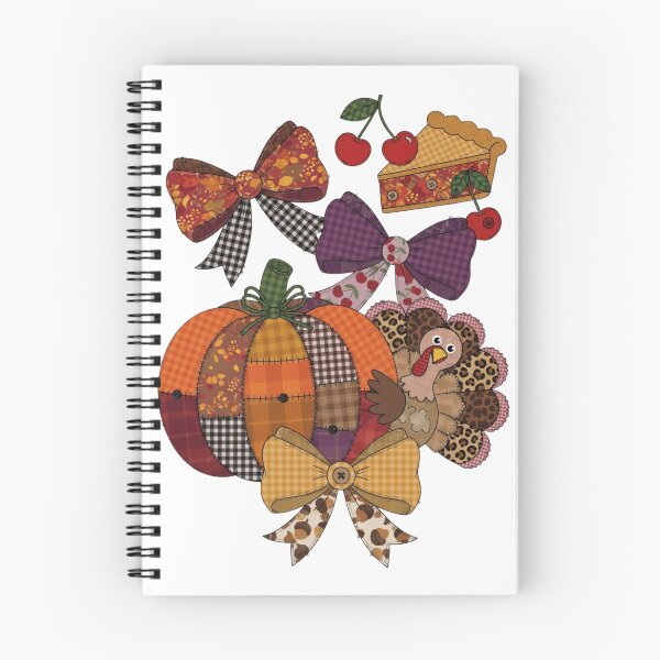 Item preview, Thanksgiving Patchwork Pumpkin Turkey Cherry Pie Coquette Bow designed and sold by CF_VintageDesign.