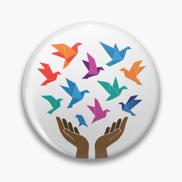 Item preview, Hands Releasing Paper Cranes Origami Art Design designed and sold by Colorfulman.