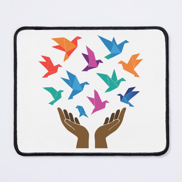 Item preview, Hands Releasing Paper Cranes Origami Art Design designed and sold by Colorfulman.