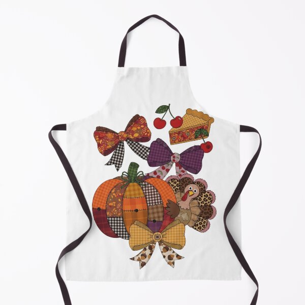 Item preview, Thanksgiving Patchwork Pumpkin Turkey Cherry Pie Coquette Bow designed and sold by CF_VintageDesign.