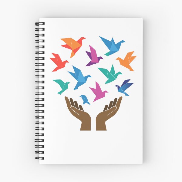 Item preview, Hands Releasing Paper Cranes Origami Art Design designed and sold by Colorfulman.