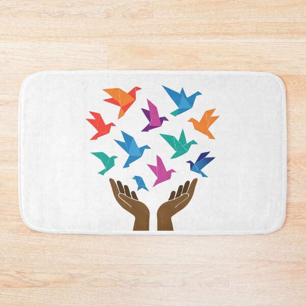Item preview, Hands Releasing Paper Cranes Origami Art Design designed and sold by Colorfulman.