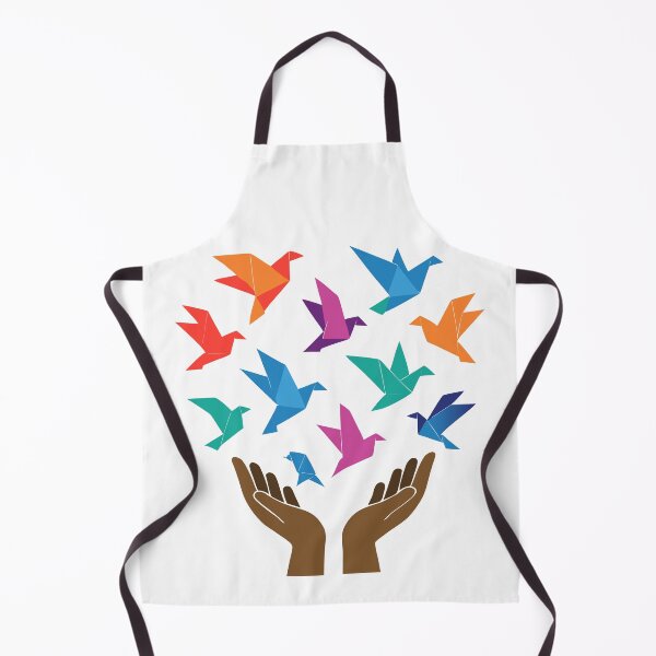 Item preview, Hands Releasing Paper Cranes Origami Art Design designed and sold by Colorfulman.