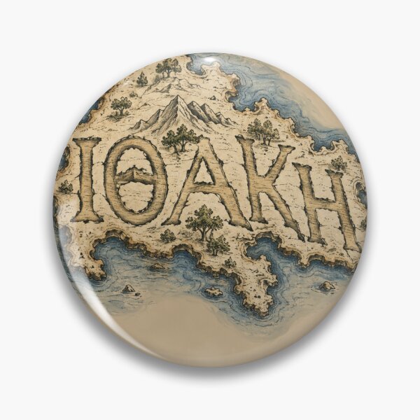 Item preview, WONDER.RETURN.BECOME | Vintage Greek Island Map | Odyssey Inspired Travel Design designed and sold by CreationbyNiki.