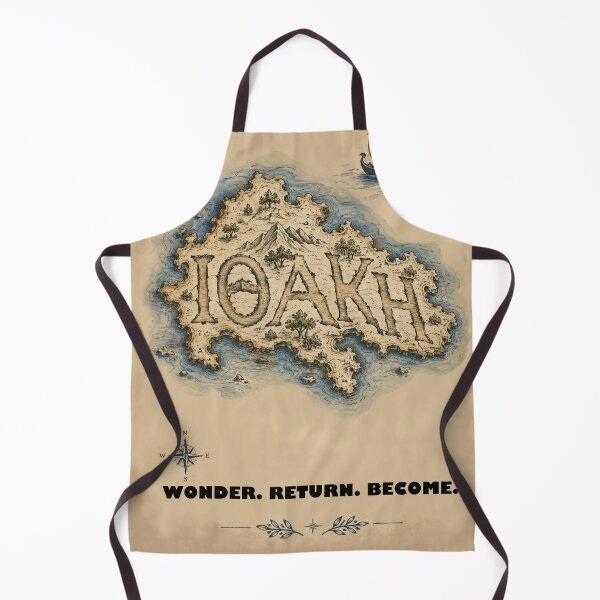 Item preview, WONDER.RETURN.BECOME | Vintage Greek Island Map | Odyssey Inspired Travel Design designed and sold by CreationbyNiki.