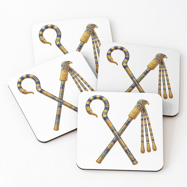 Item preview, Ancient Egyptian Crook and Flail | Pharaoh Royal Symbol Art designed and sold by Zaru Art Studio.